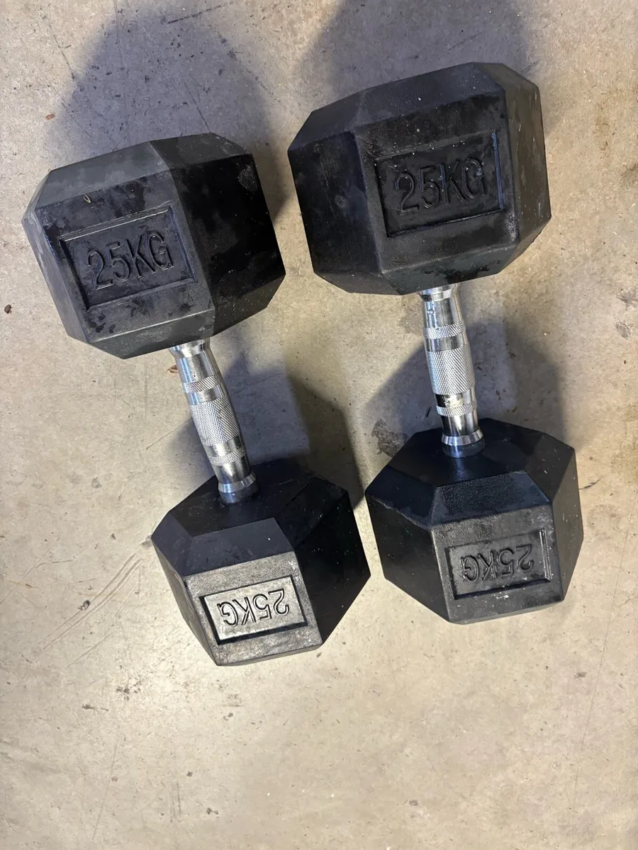25KG Hex Dumbell Pair