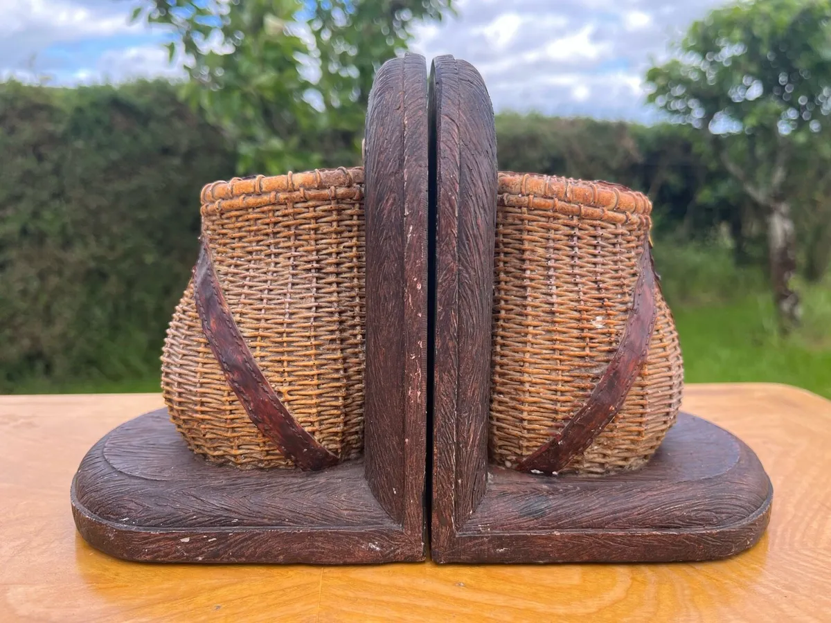 Vintage fishing creels book ends - Image 3