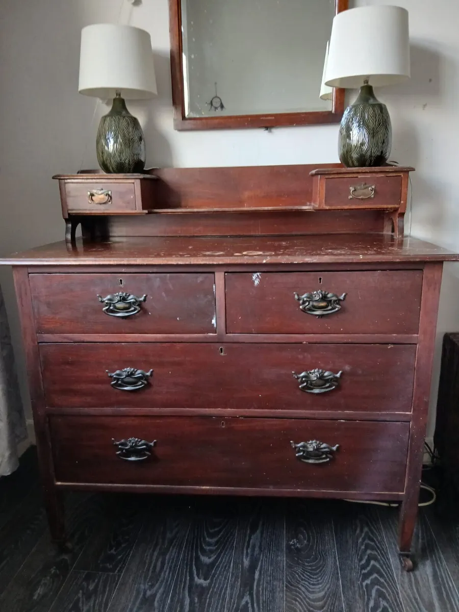 Dressing Table and Mirror - Image 1