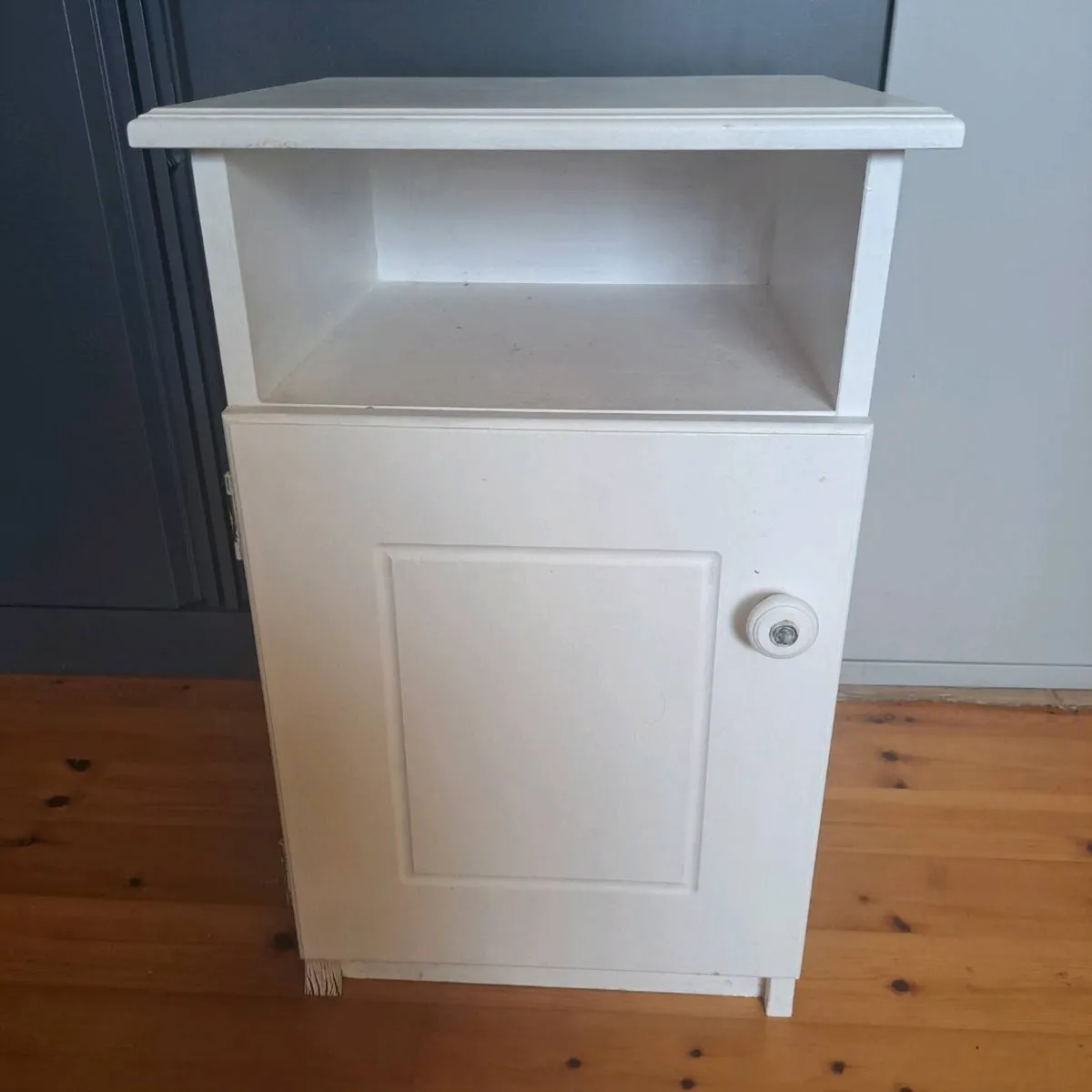 White Bedside Locker - Image 1