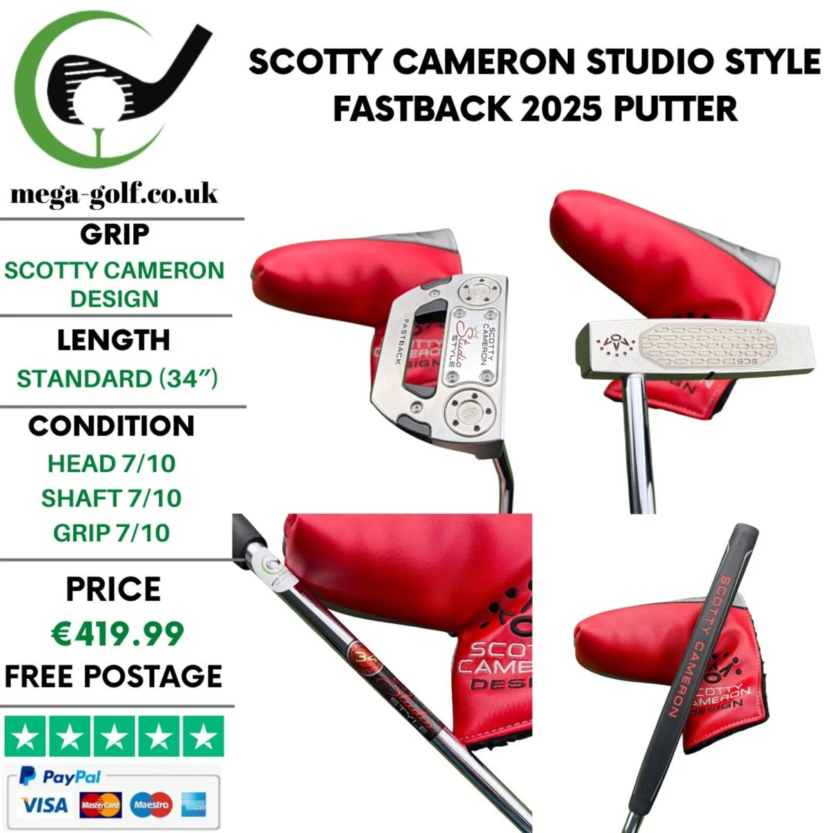 Scotty Cameron Studio Style Fastback 2025 Putter - Image 1