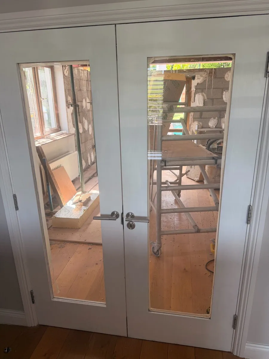Whited painted wooden doors - Image 2