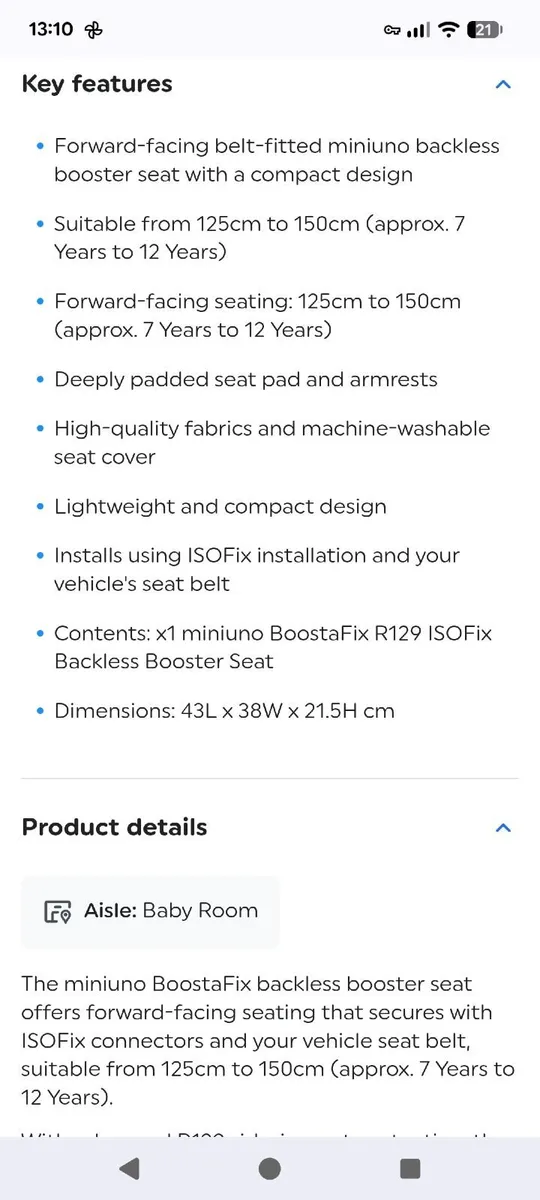 Backless booster seat with ISOFIX - Image 3