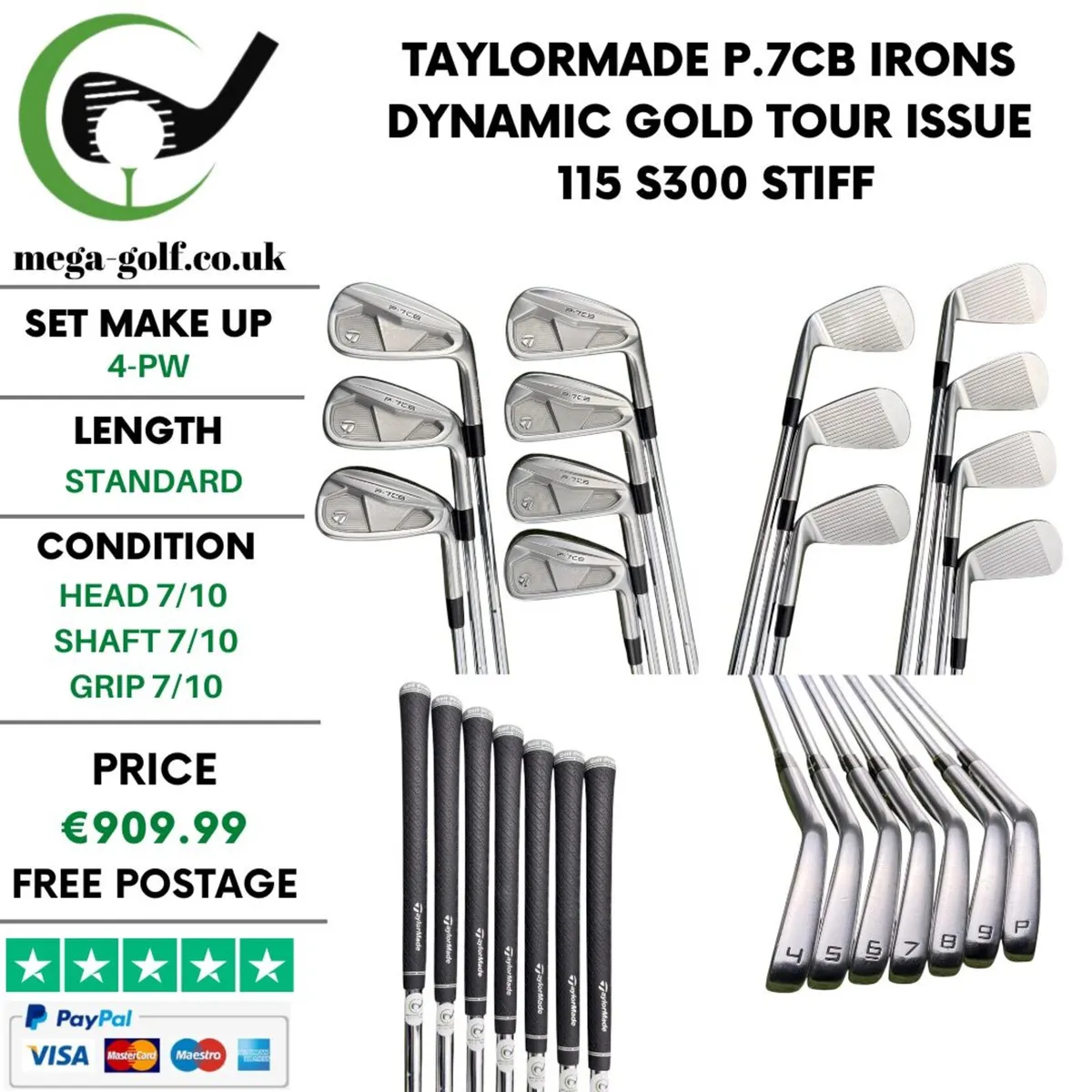 Taylormade P.7CB Irons / 4-Pw / Stiff - Image 1