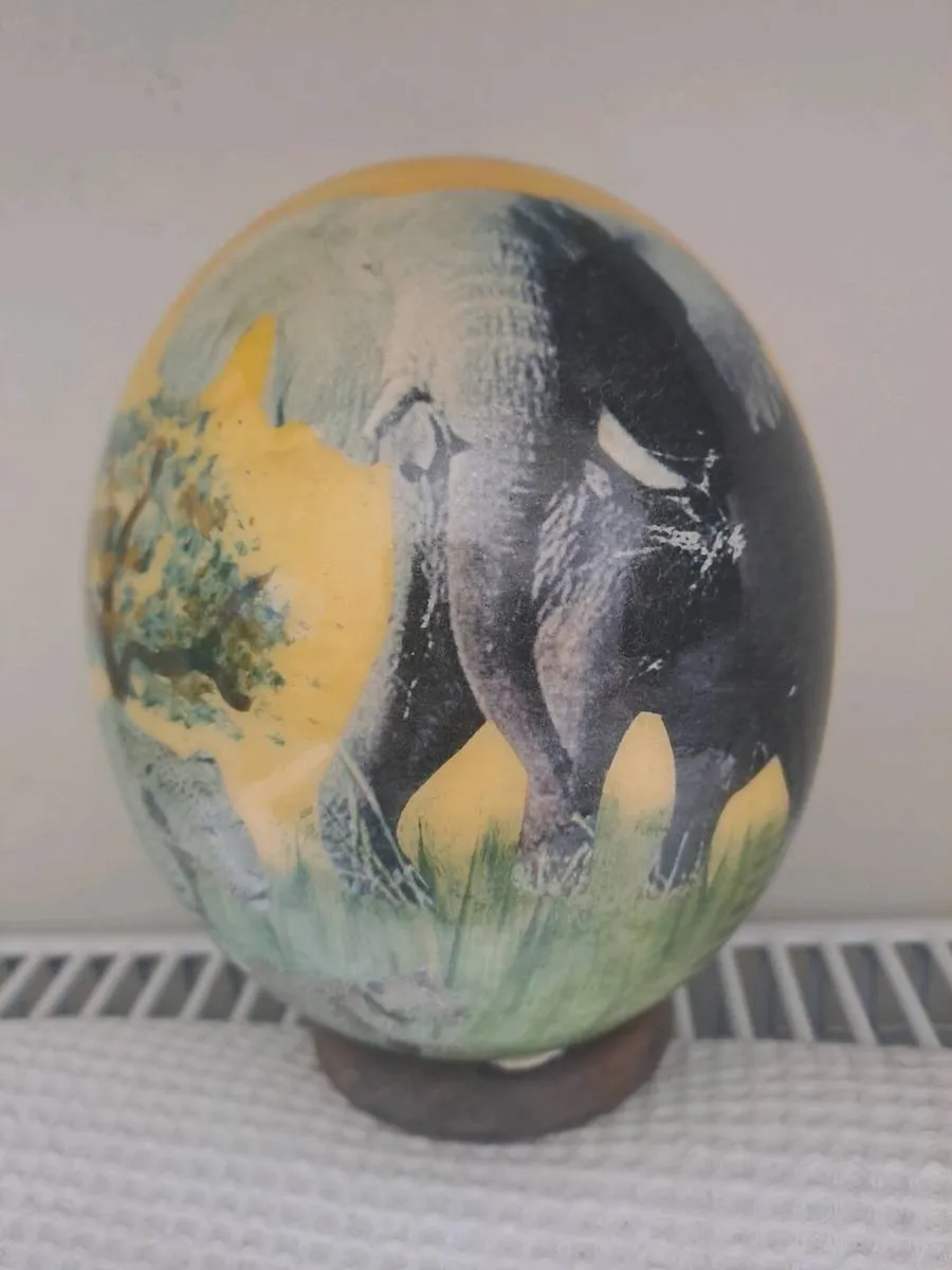 South African Ostrich Egg Decorative Ornament - Image 2