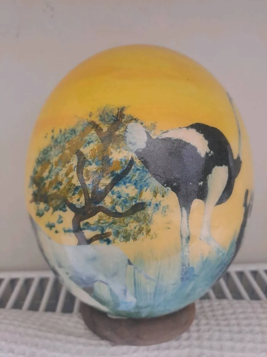 South African Ostrich Egg Decorative Ornament - Image 4