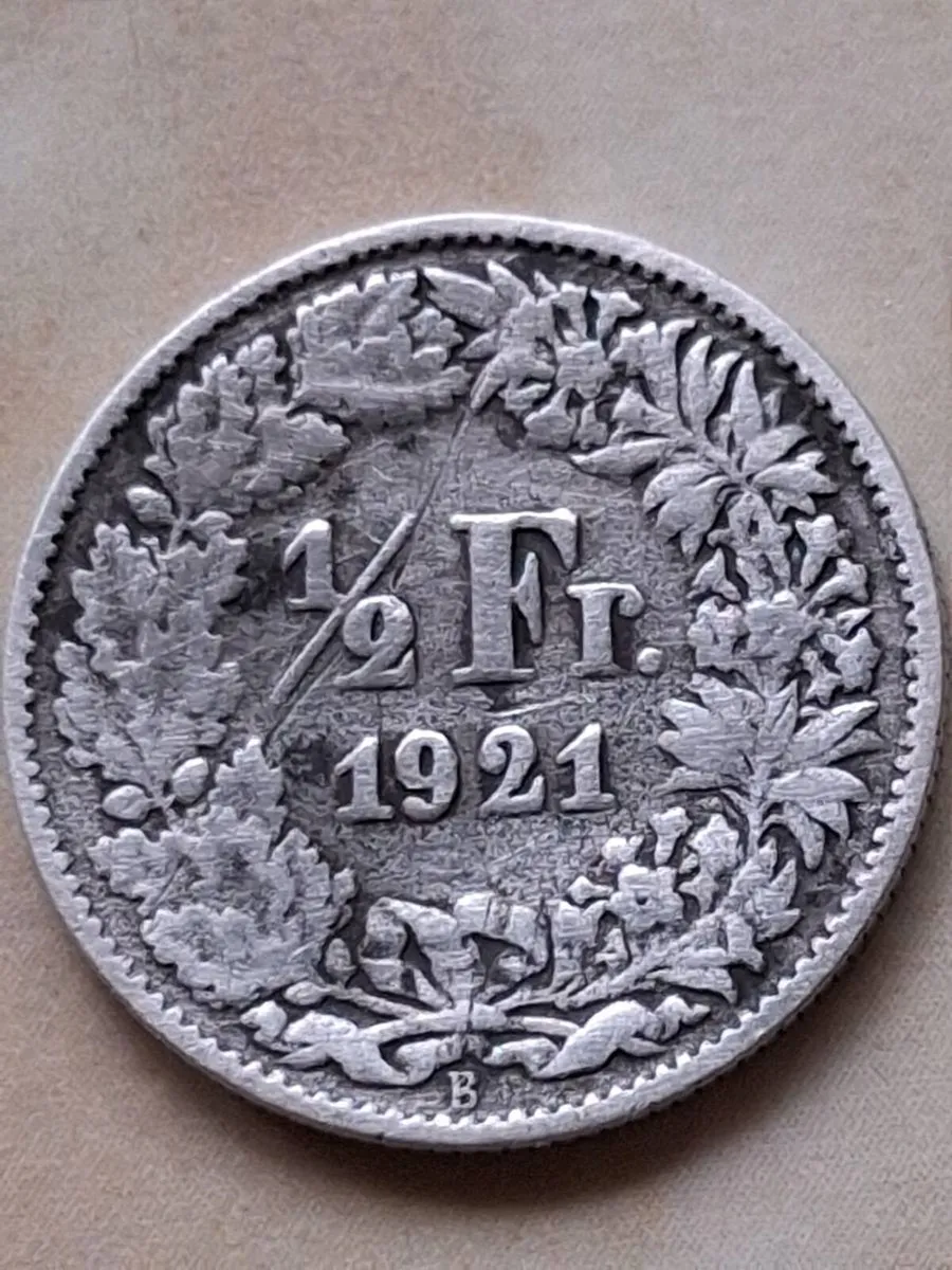 Antique 1921 Switzerland ½Fr - Image 1