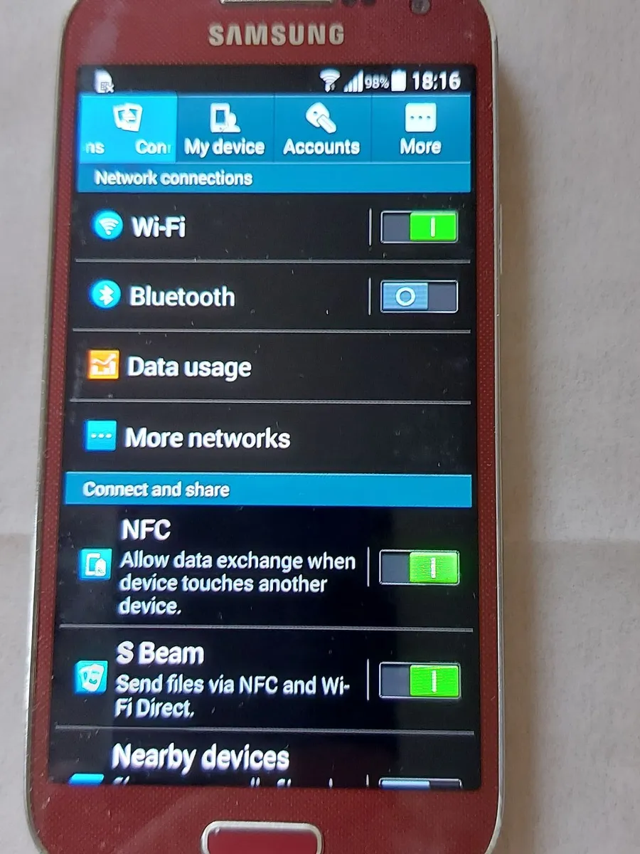 Samsung Galaxy S4 Mini, GT-I9195, 8GB, RED - Image 1