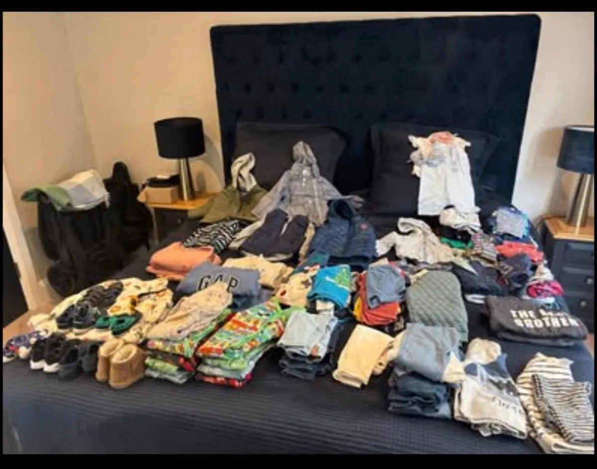 Large pile of boys clothes 12-18 months - Image 1