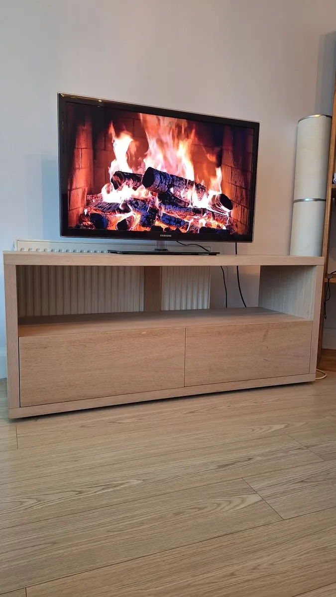 Solid Wood TV Stand – Stylish & Spacious - Image 2