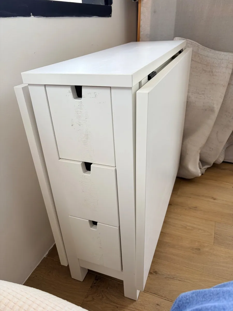 IKEA gateleg table white (Norden) - Image 2