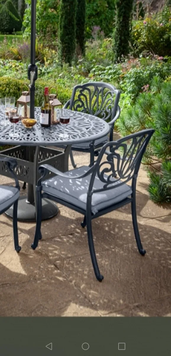Demo Hartman Antique Grey 4 Seater C/W Parasol - Image 2