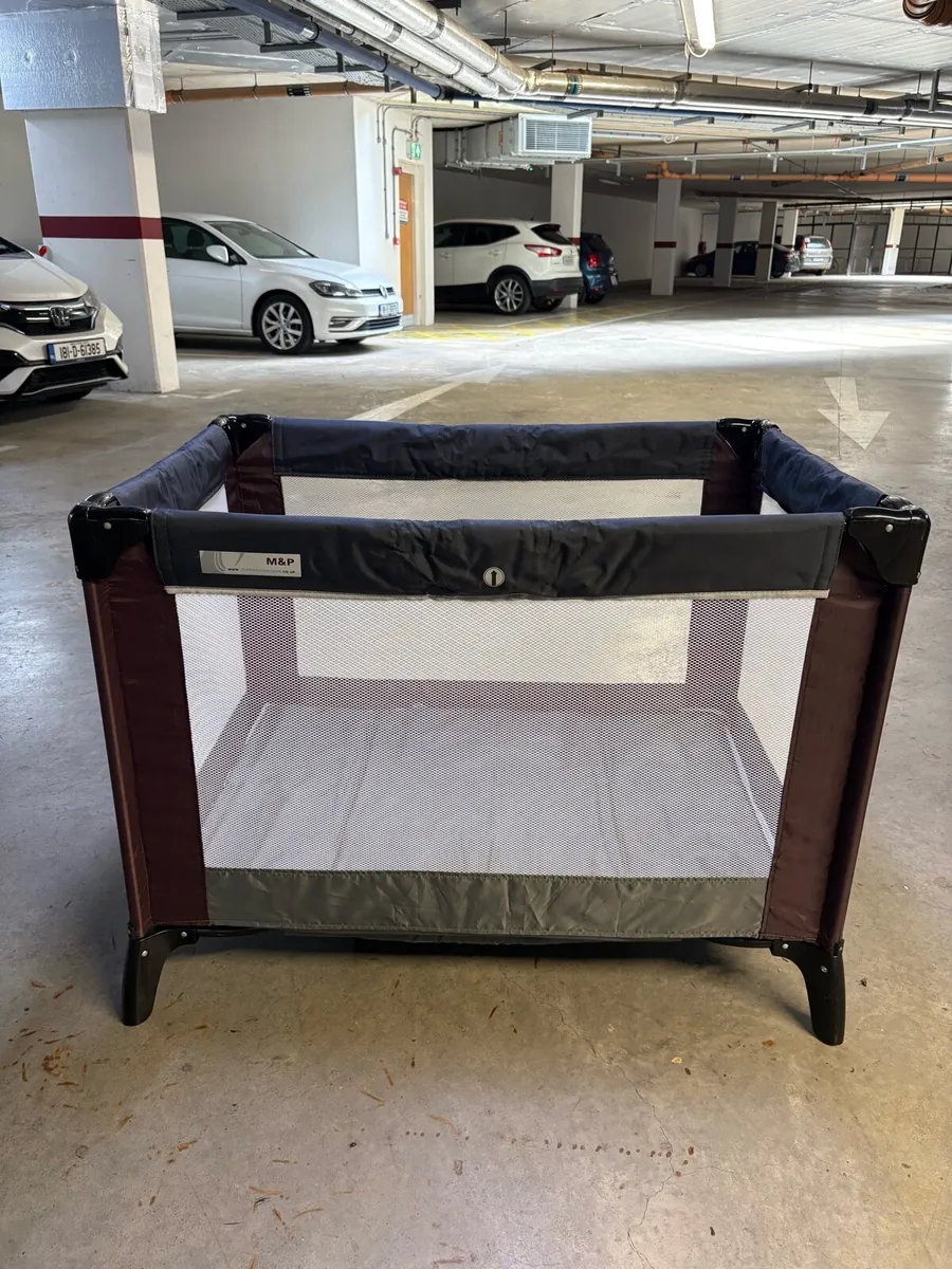 Mamas & Papas Travel Cot with Mattress & Carry Bag - Image 1