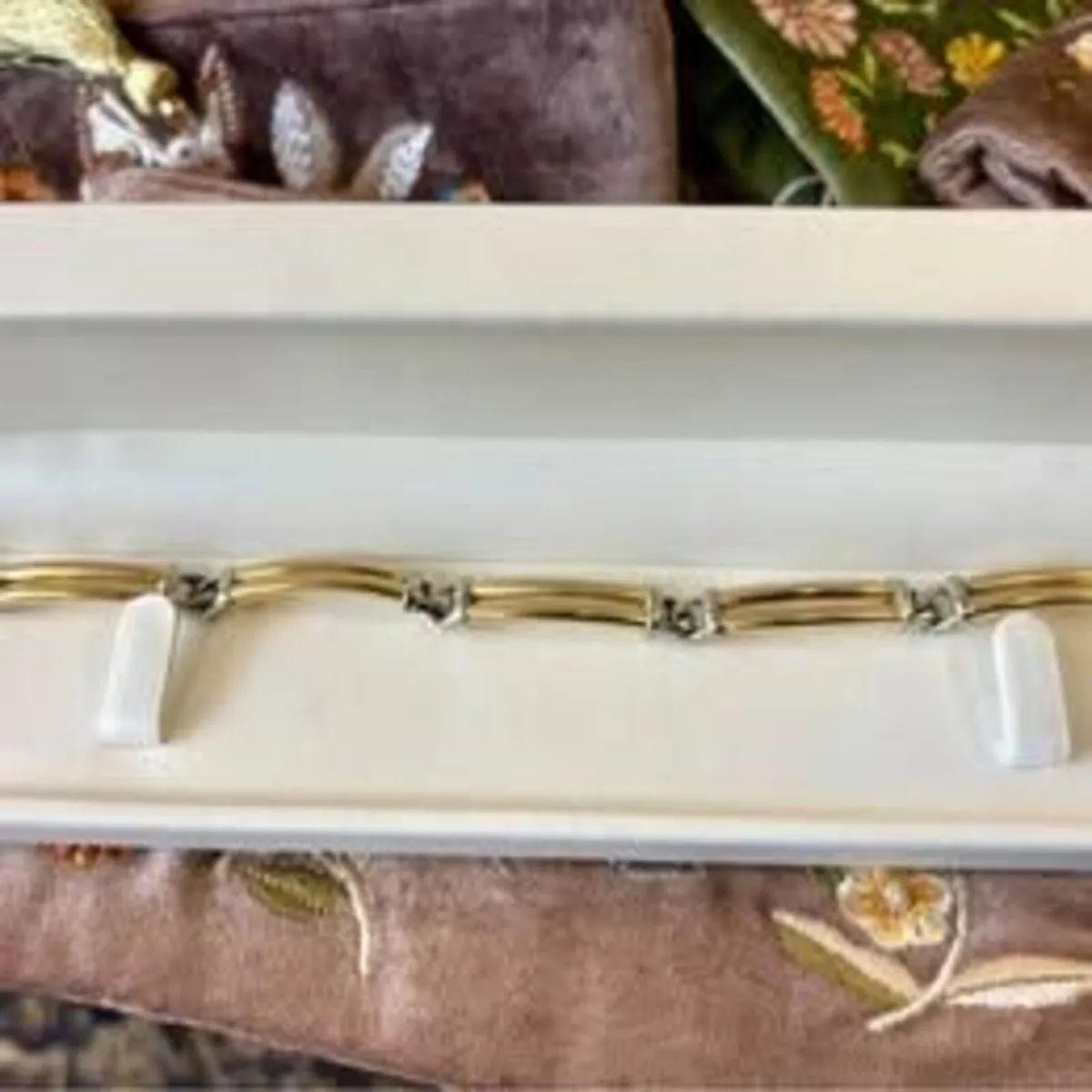 14k Solid Gold Two‑Tone Bracelet - Image 2