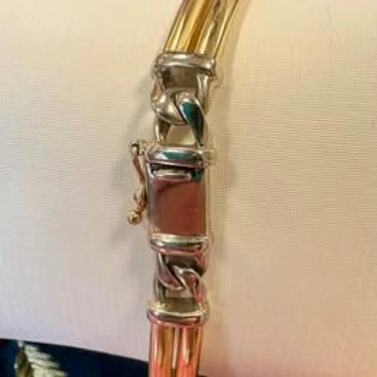 14k Solid Gold Two‑Tone Bracelet - Image 3