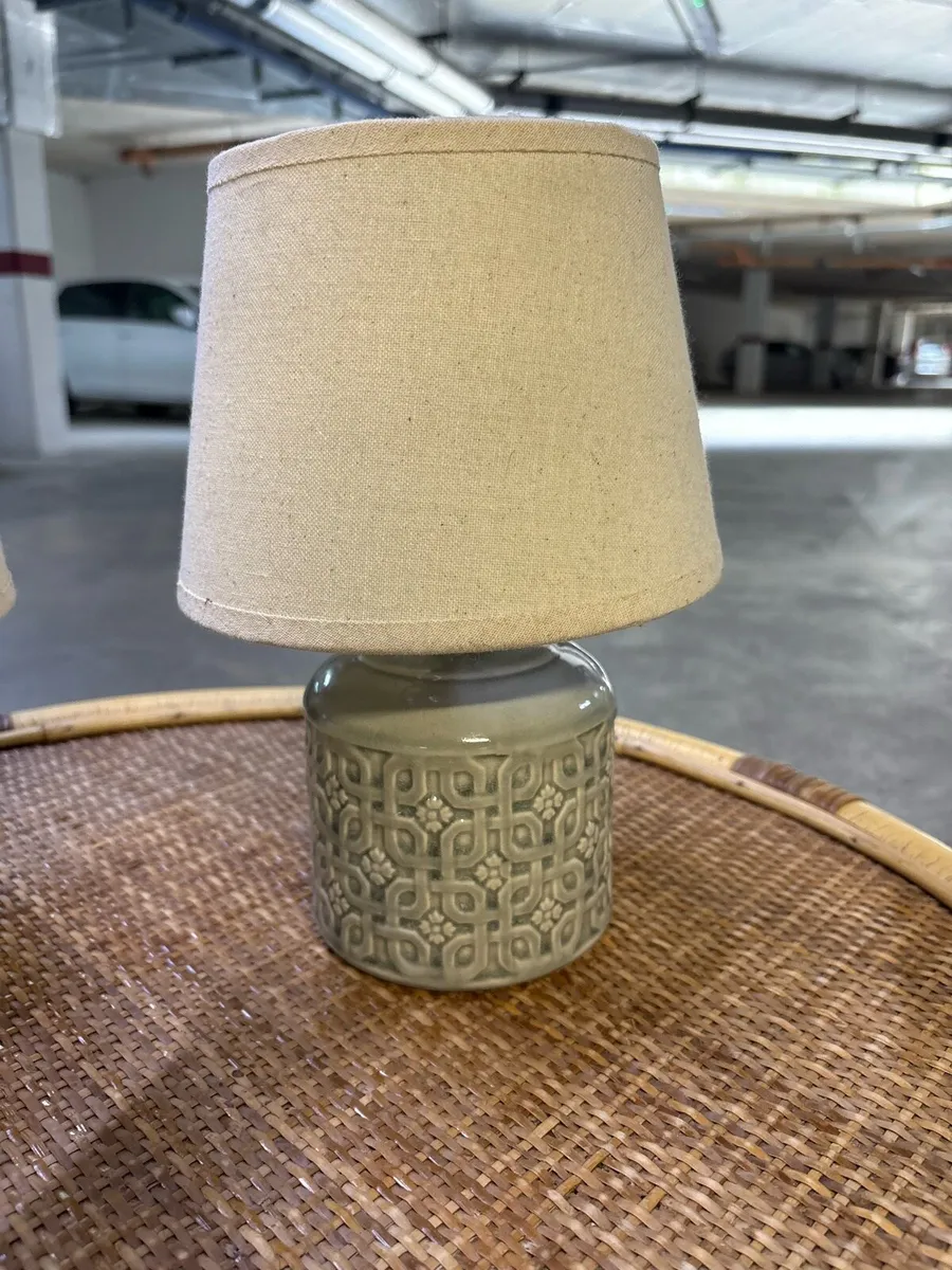 Pair of Bedside Table Lamps with Shades - Image 2
