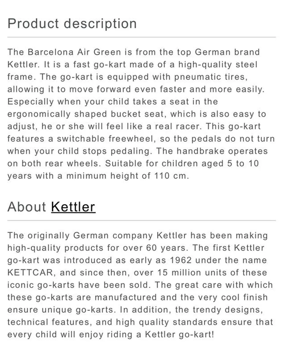 Kettler Go Kart - Image 3