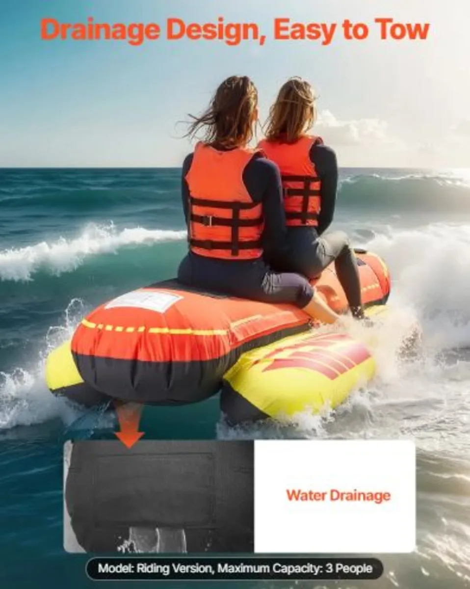 Towable Tubes for Boating, 1-3 Riders Inflatable - Image 4