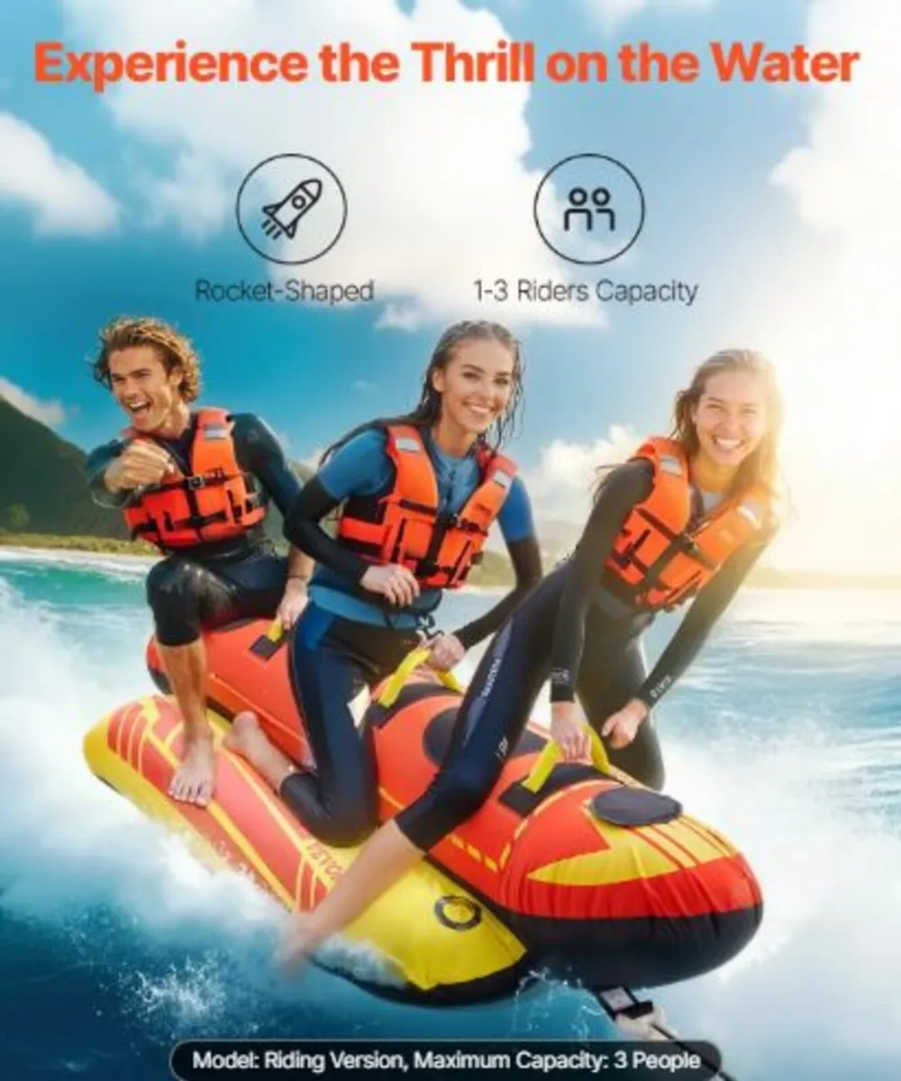 Towable Tubes for Boating, 1-3 Riders Inflatable - Image 2