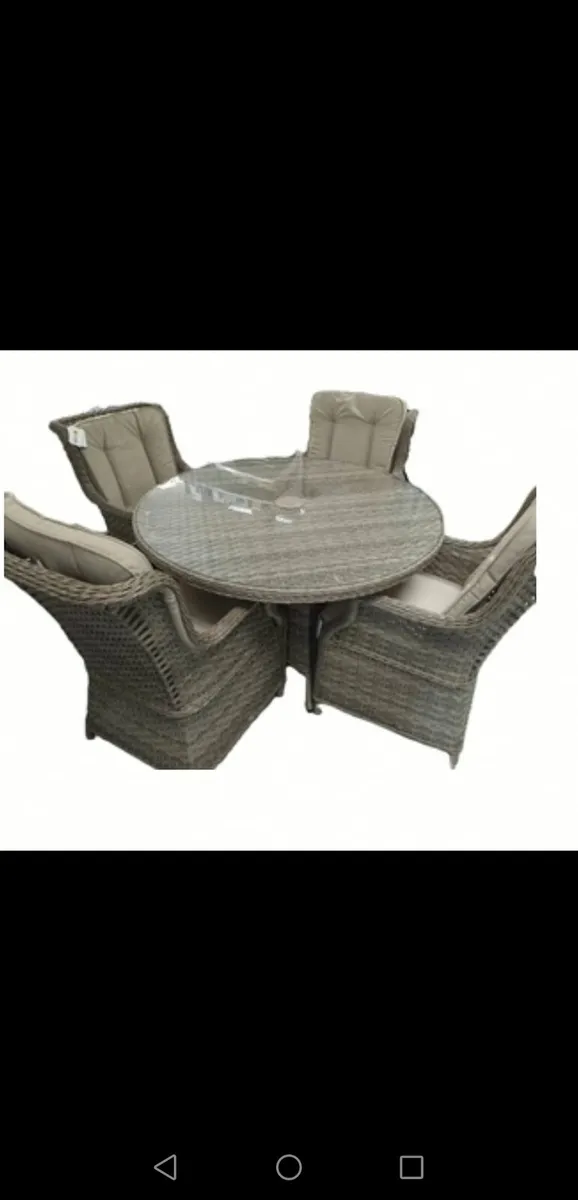 Brand New Natural Rattan 4 Seater High Back Chairs