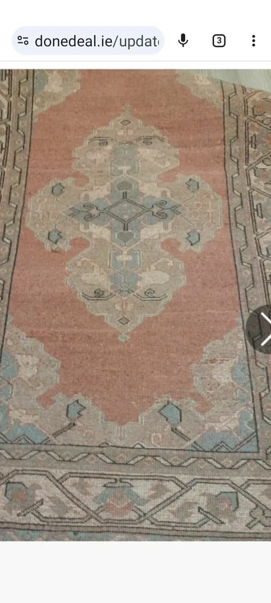 Vintage handmade 100% wool rug. - Image 1