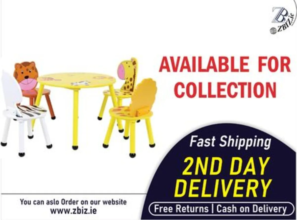 Table and Chair Children's Safari Furniture Set - Image 1