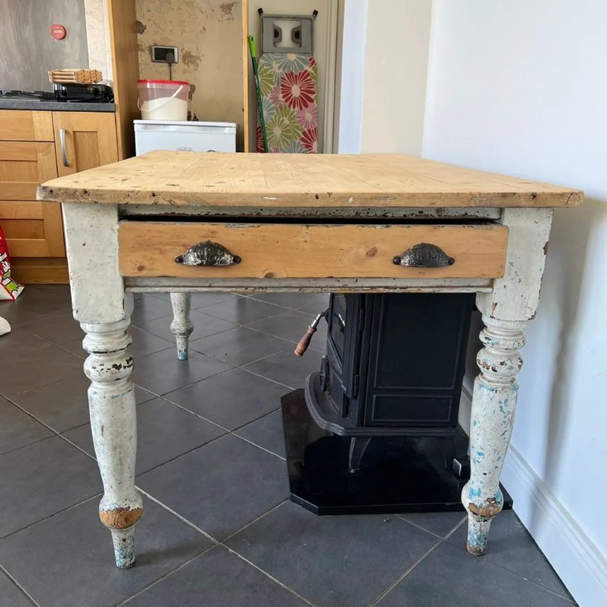 Antique Pine Table over 100 years old - Image 2