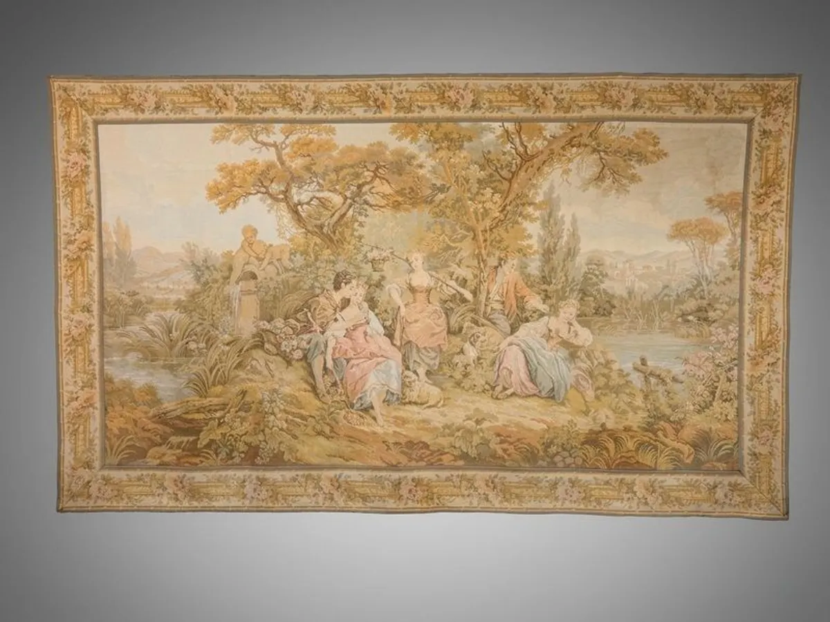 Spectacular Massive French Pastoral Tapestry - Image 1