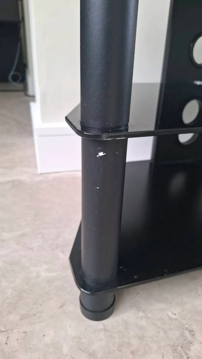 Black Glass Television Stand - Image 4