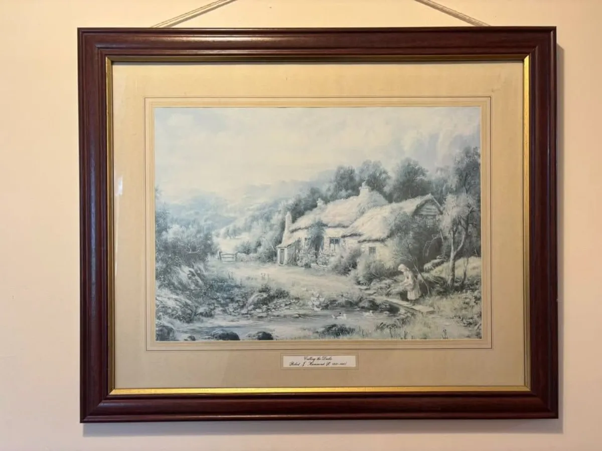 Large Framed Countryside Cottage Print - Image 3