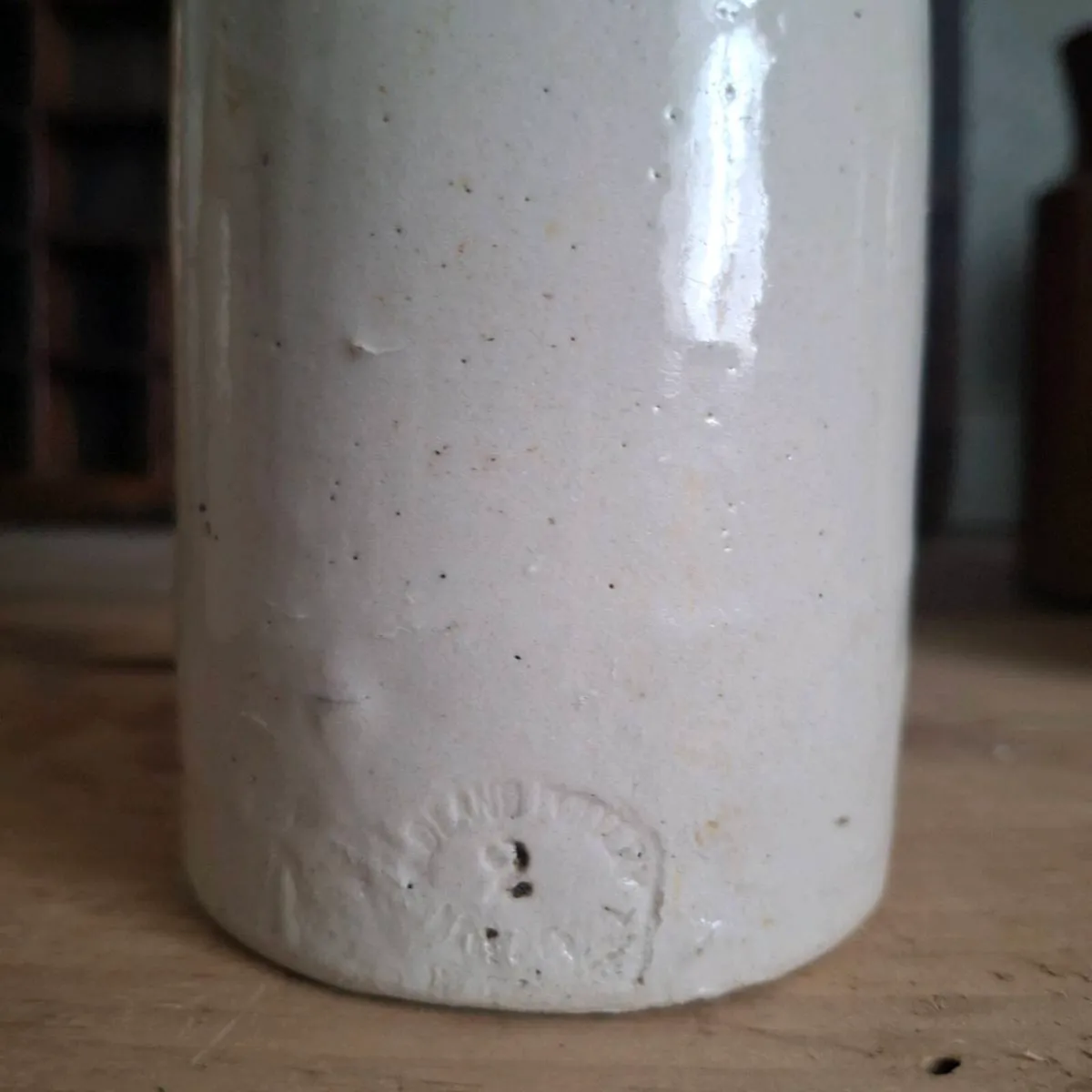 Antique Midland Pottery Ink Jar - Image 3