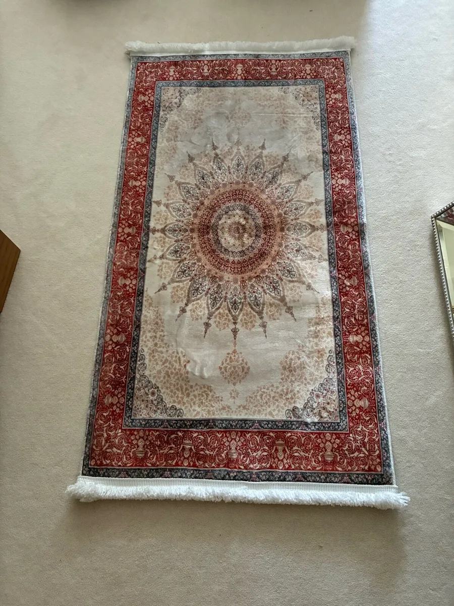 Elegant Turkish Area Rug - Image 1