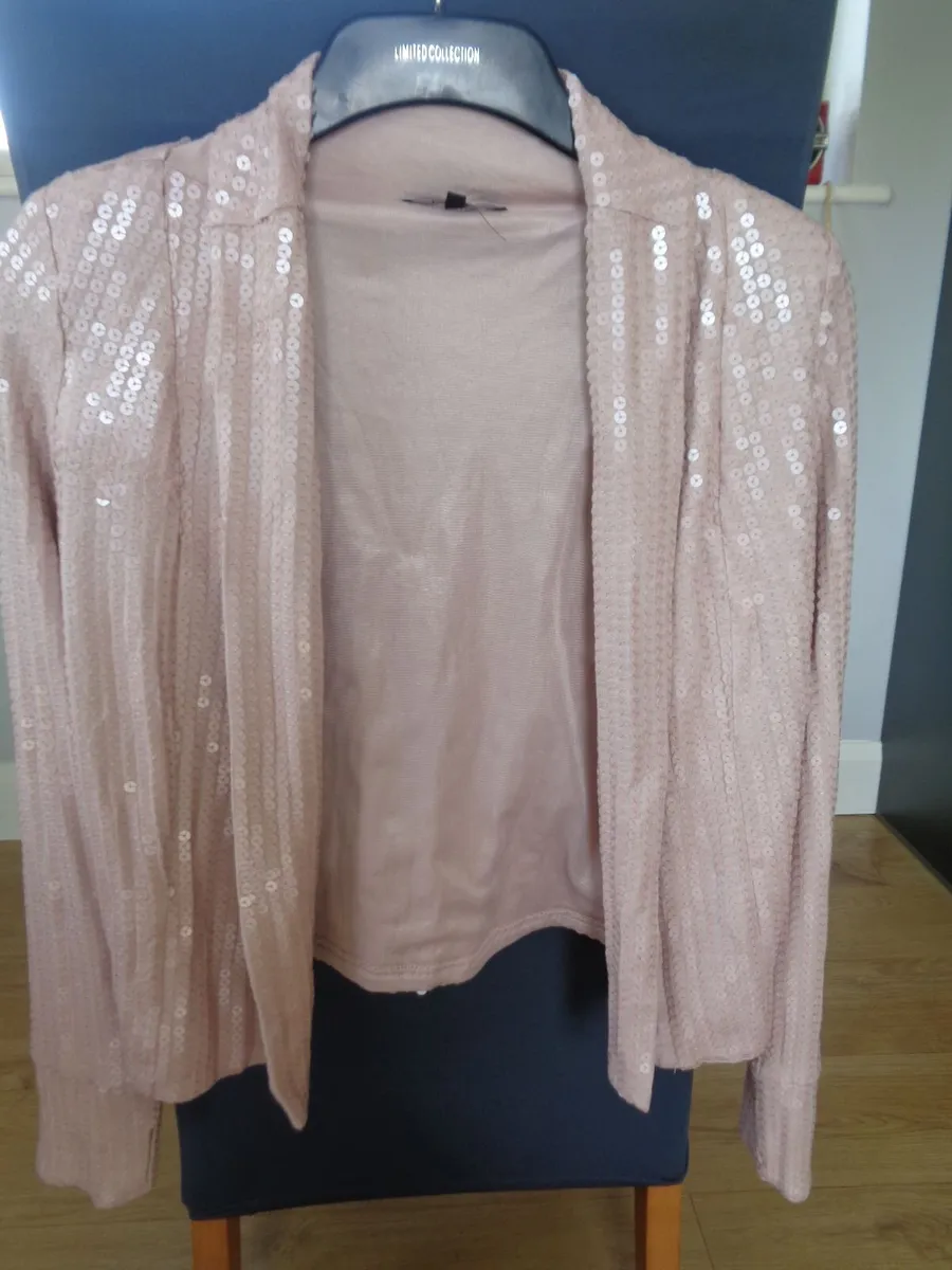 Dusky Pink Sequenced Jacket/Cardigan for Sale - Image 1