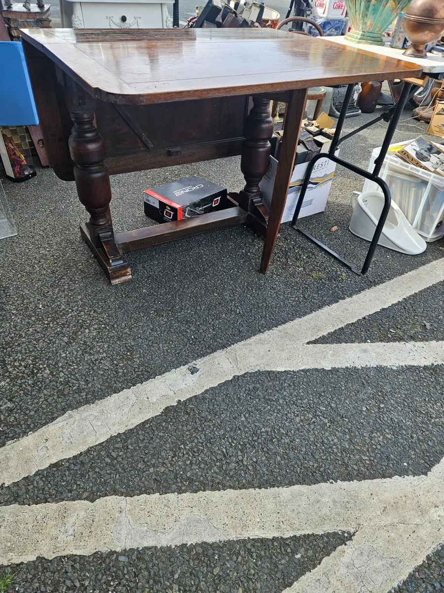 Vintage Oak Table - Image 4