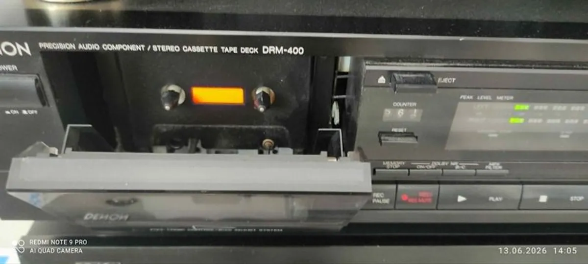 Beautiful DENON DRM-400 cassette deck with Dolby B, C, and BIAS functions - Image 2