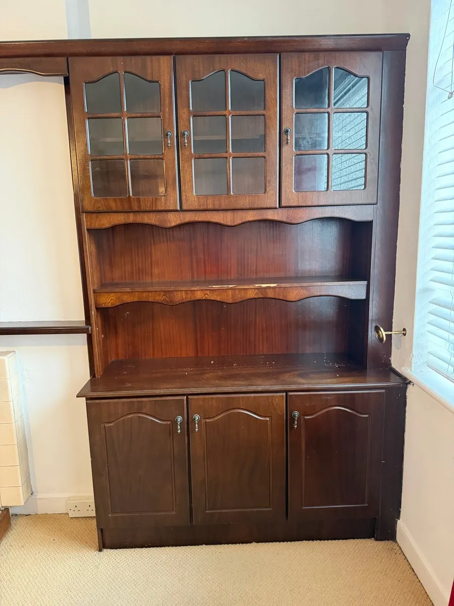 Mahogany units / book shelf / storage - Image 2