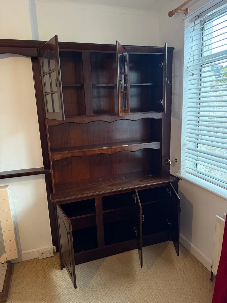Mahogany units / book shelf / storage - Image 3