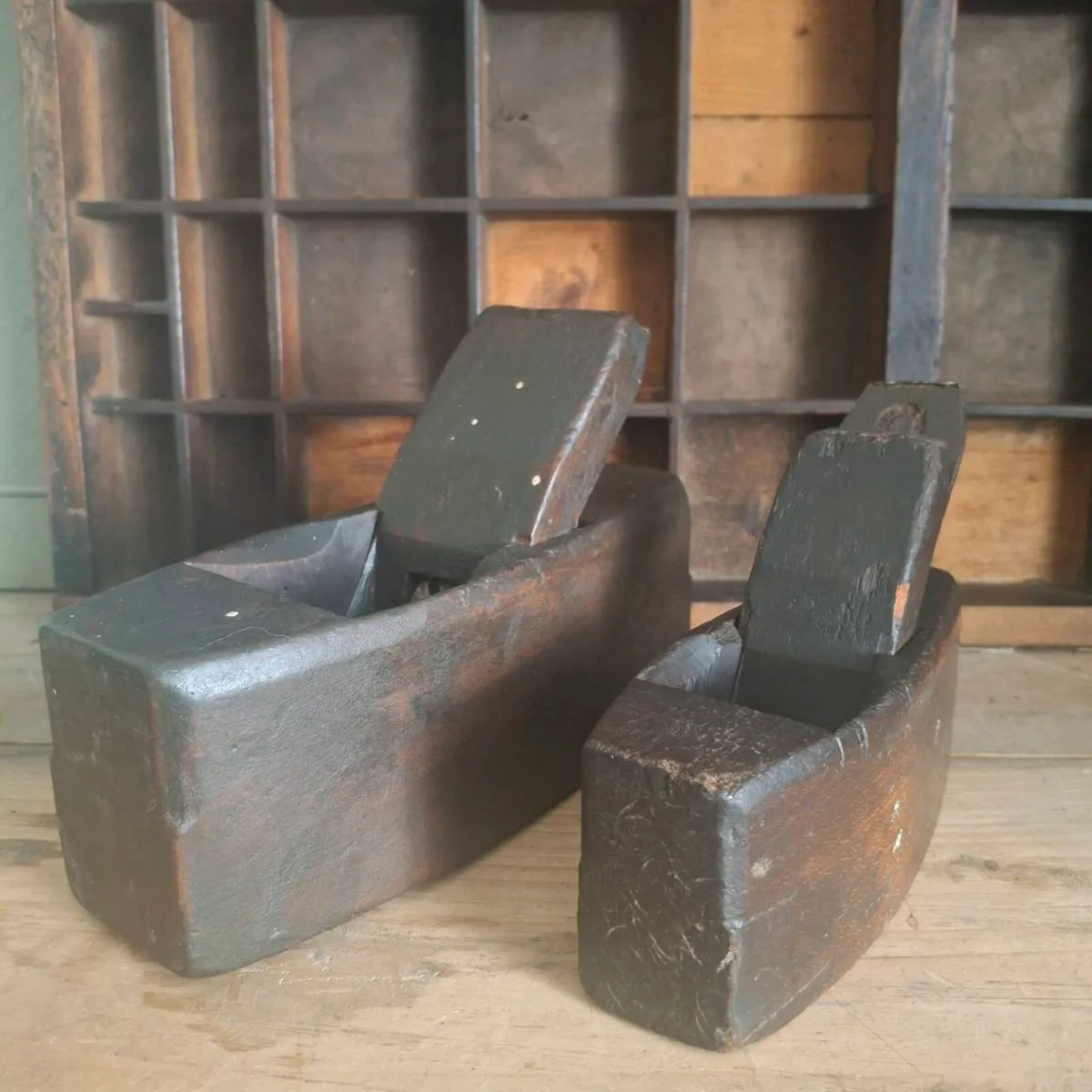 Pair of Antique Coffin Planes - Image 1
