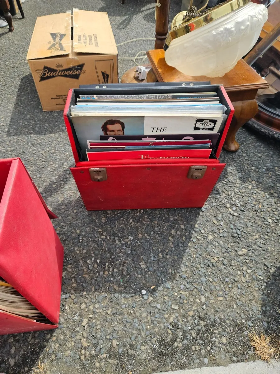 Vintage Lot of Records and Case - Image 1