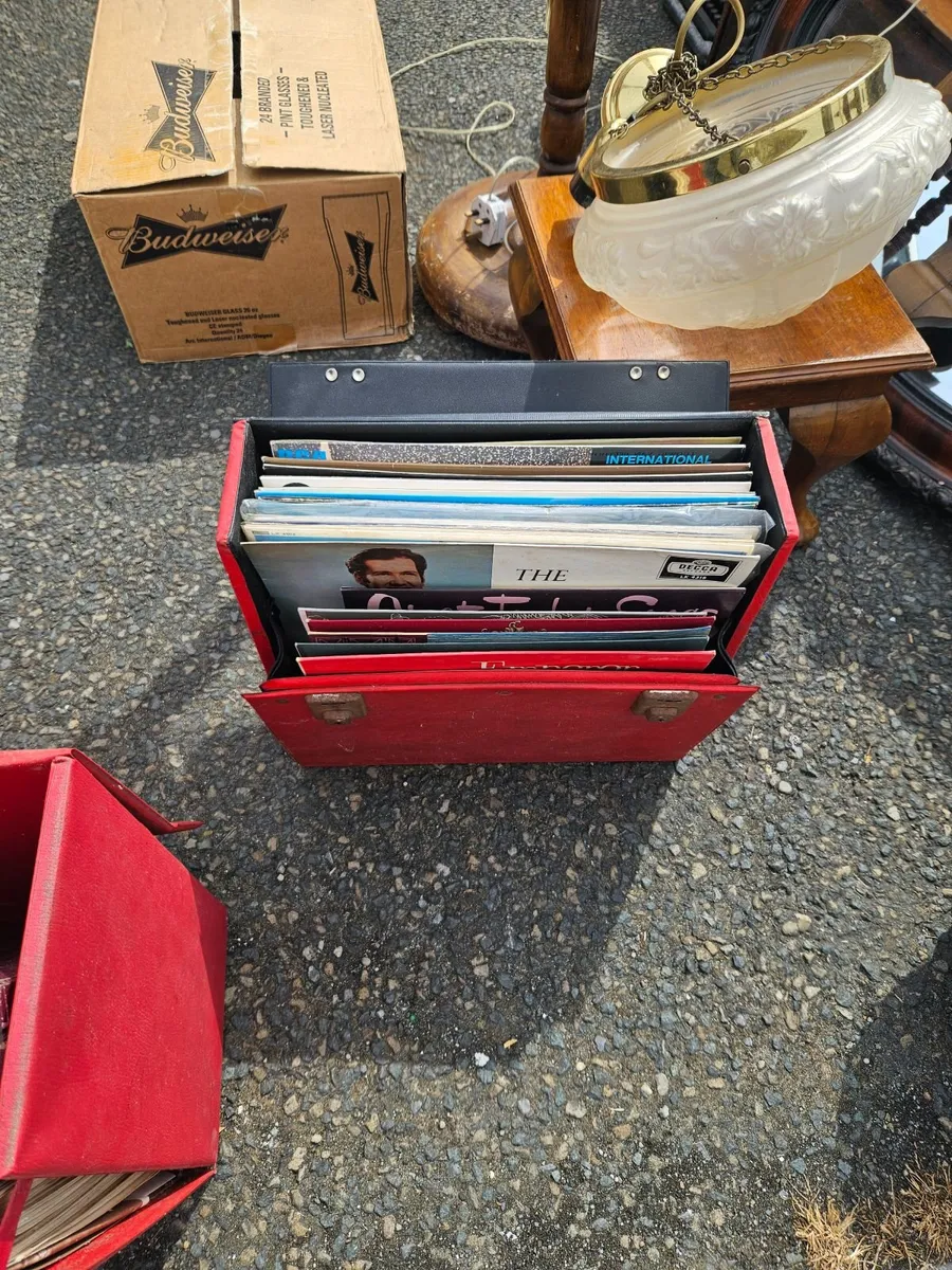 Vintage Lot of Records and Case - Image 2
