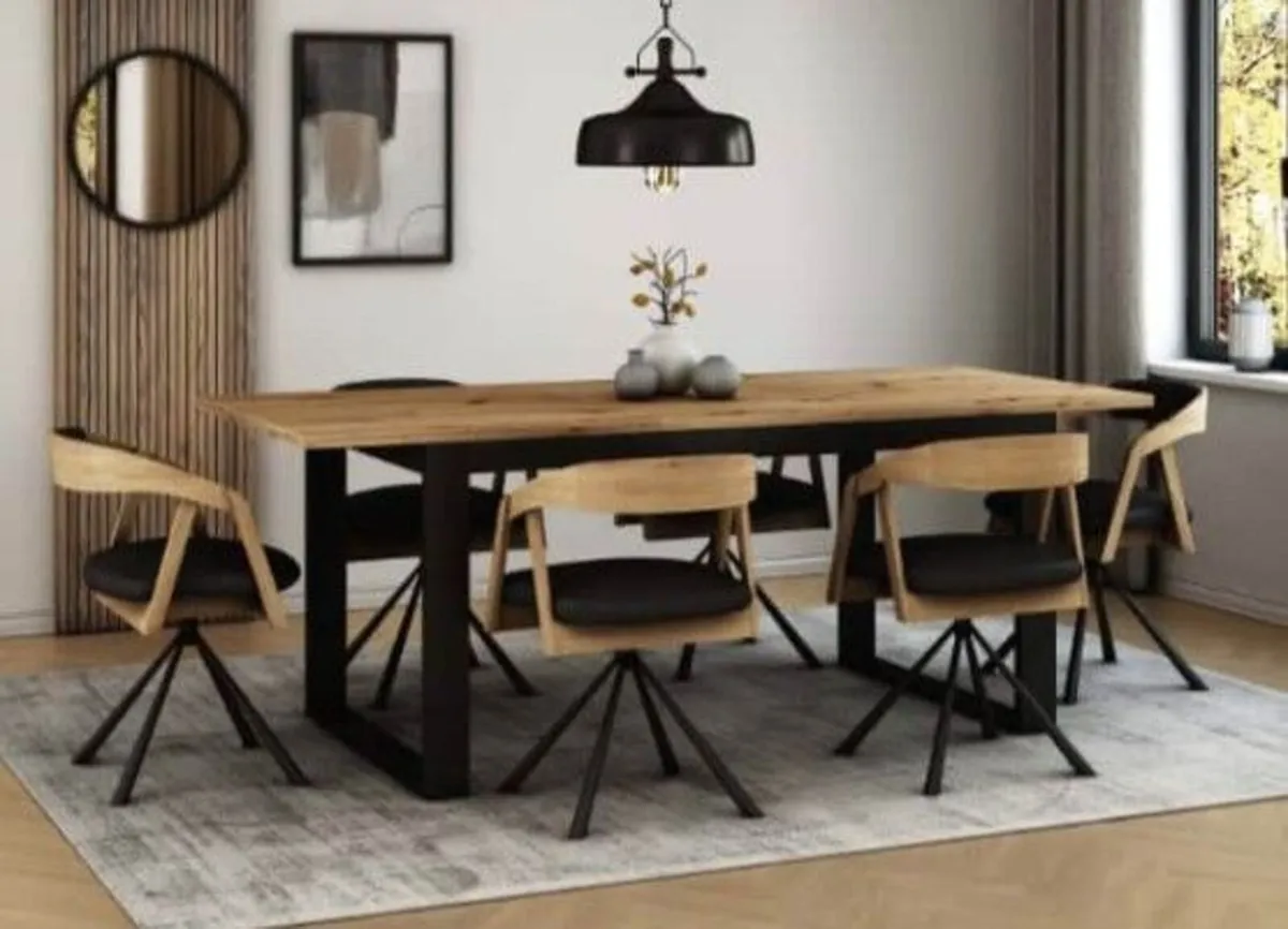 Vanguard Oak Swivel Dining Armchair - Image 2