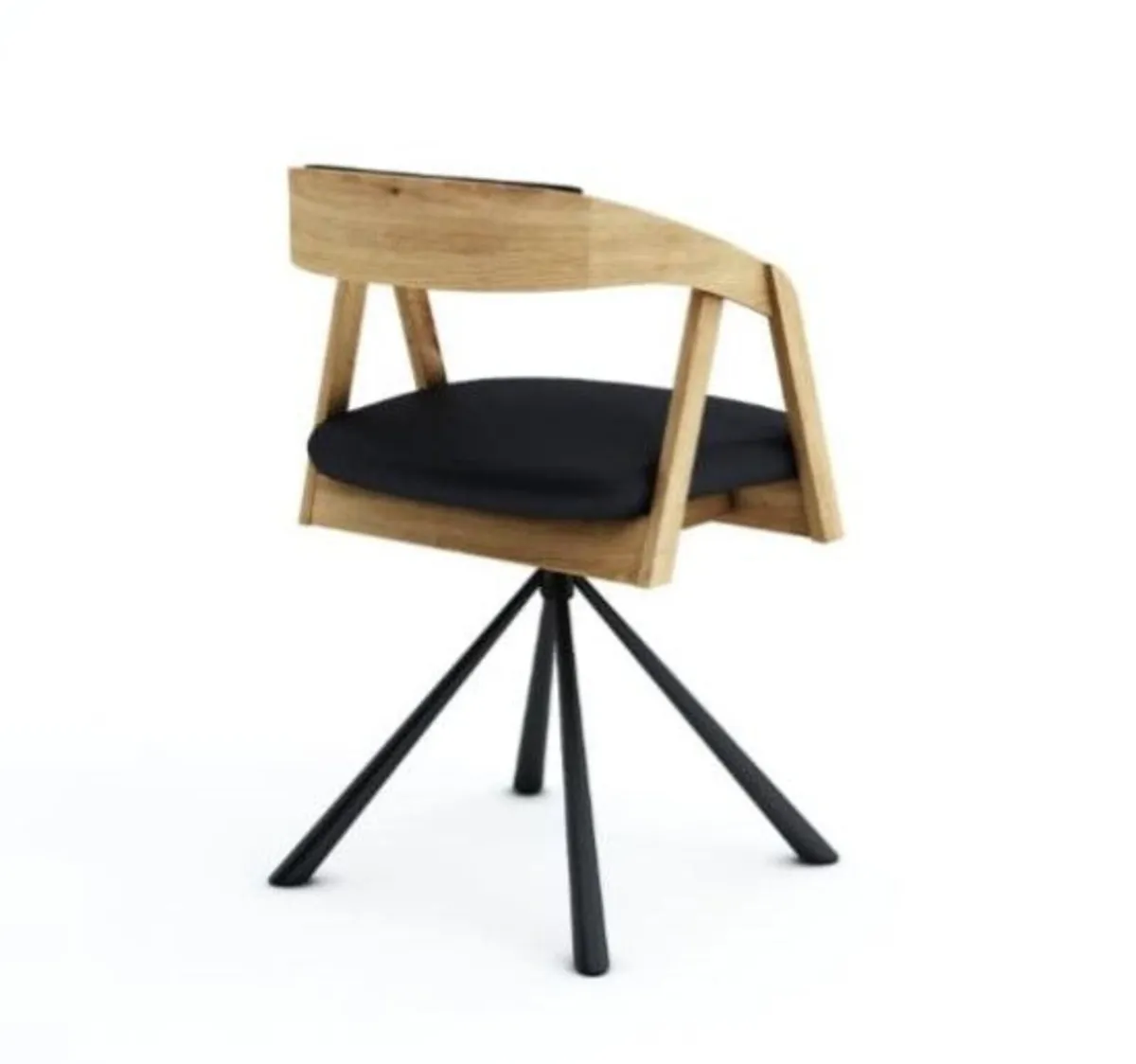 Vanguard Oak Swivel Dining Armchair - Image 3