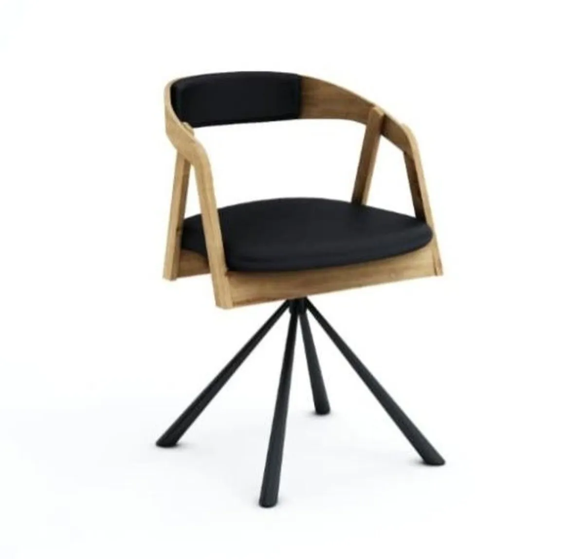 Vanguard Oak Swivel Dining Armchair - Image 1