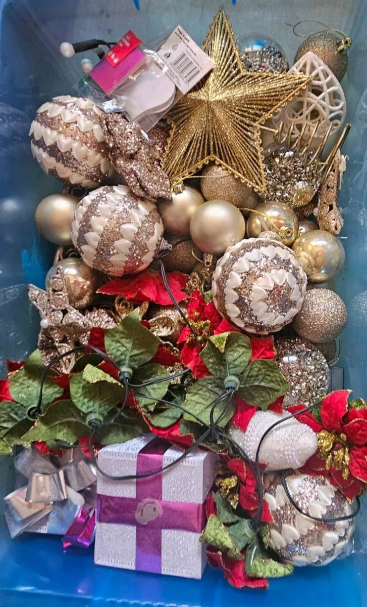 Black Sack of Christmas Decs - Image 2