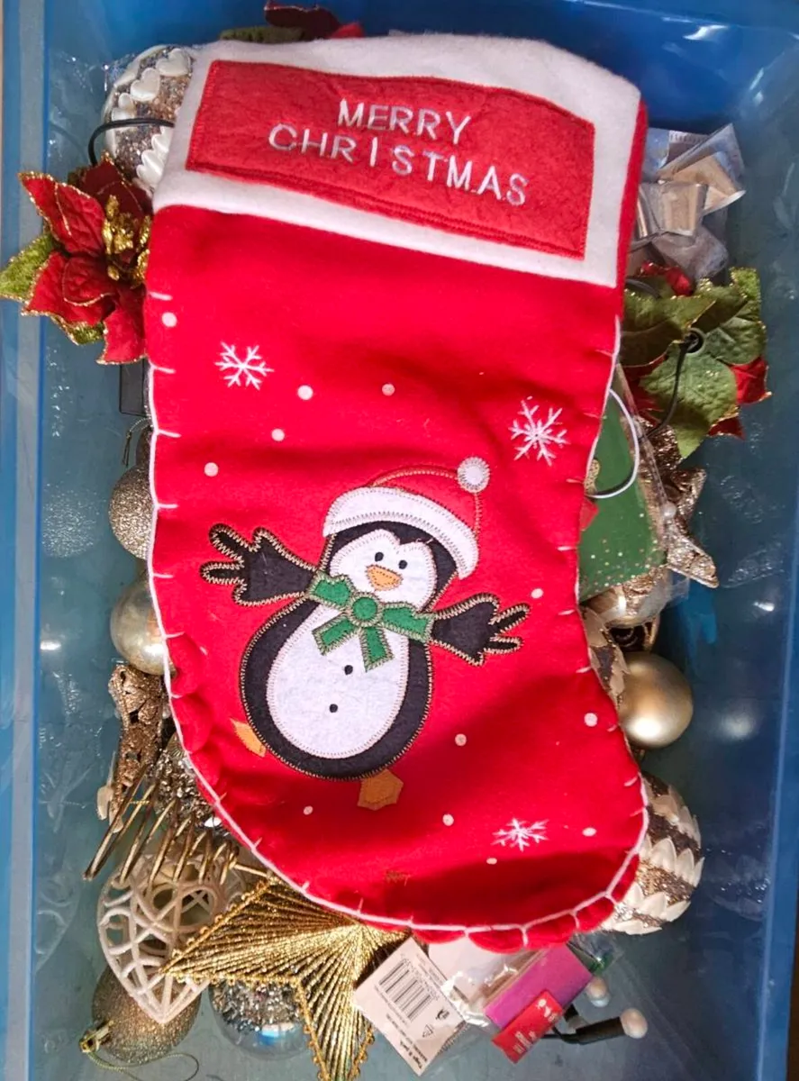 Black Sack of Christmas Decs - Image 3