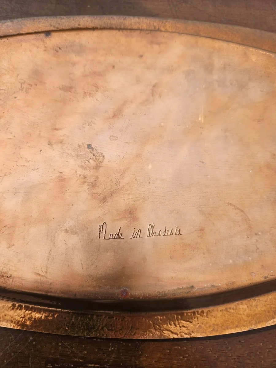 Vintage Copper Tray Made in Rhodesia - Image 3