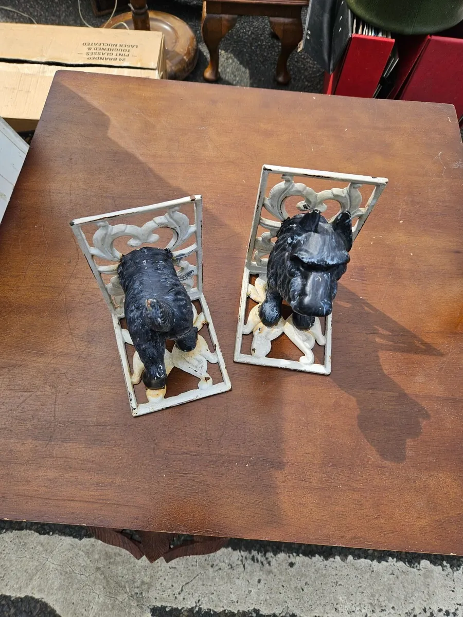 Vintage Terrier Book Ends - Image 1