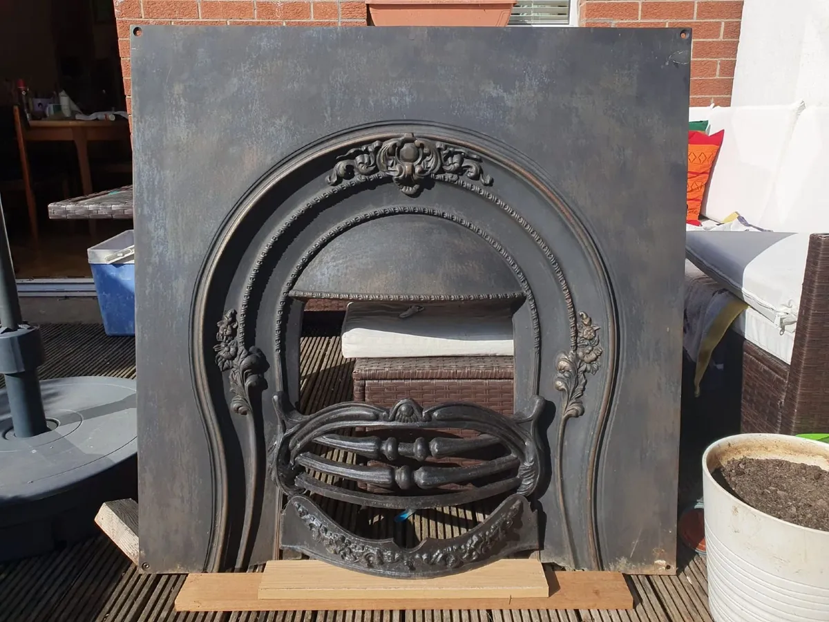 Cast iron fire plate + grate