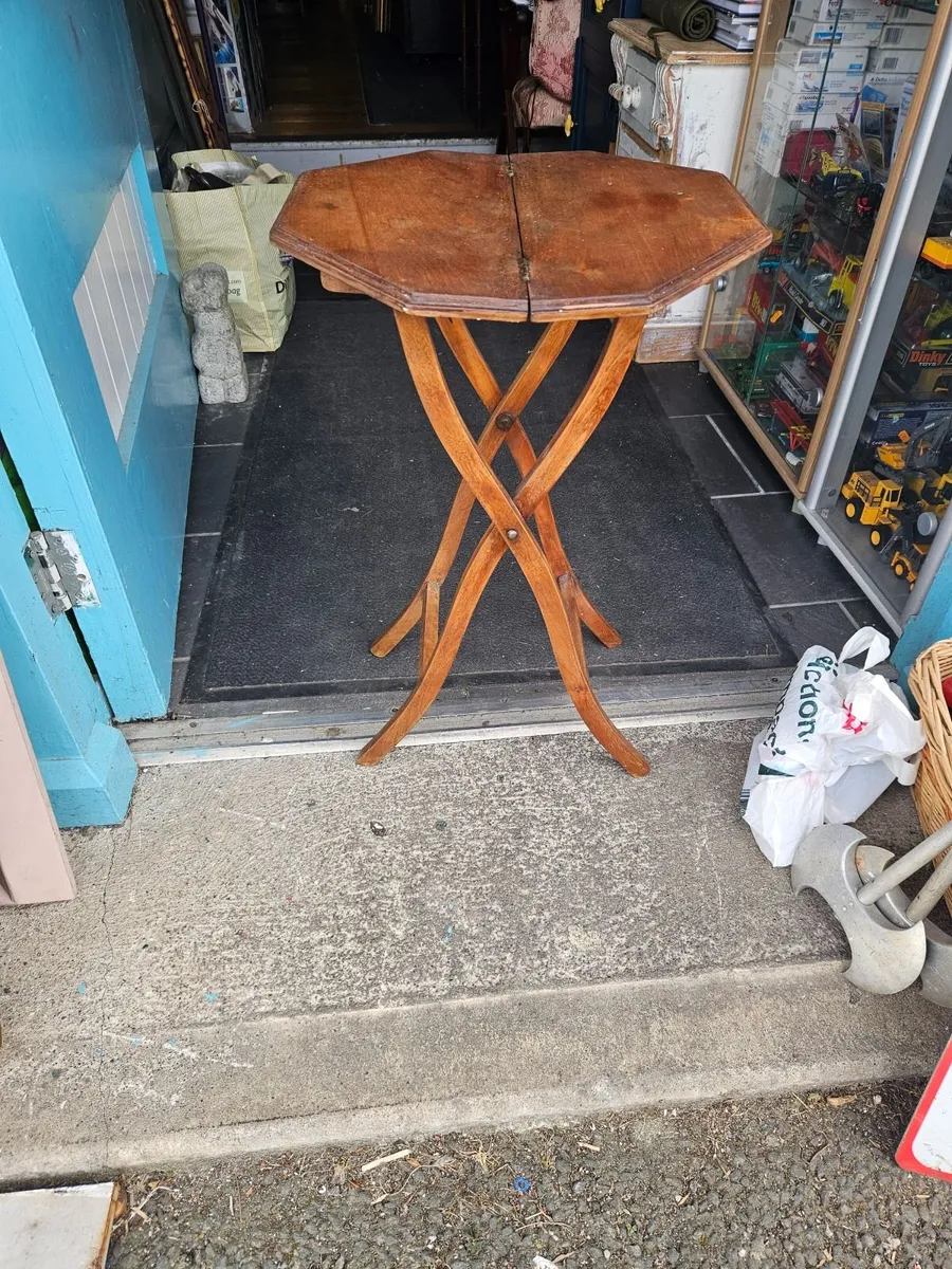 Vintage Antique Campaign Table - Image 3