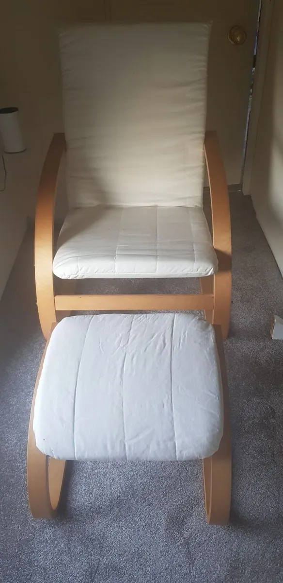 Chair and footstool - Image 1